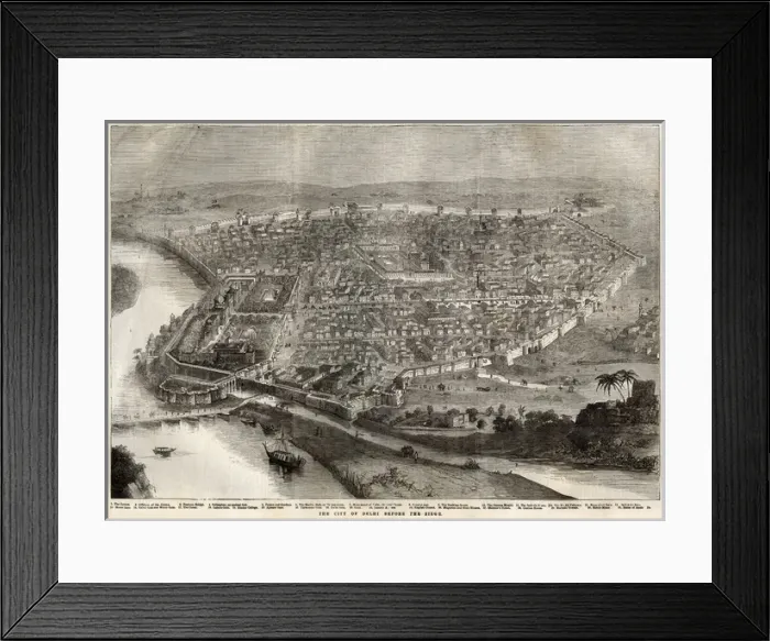 Framed Print : Delhi before the 1857 siege Framed Print : Delhi before the 1857 siege