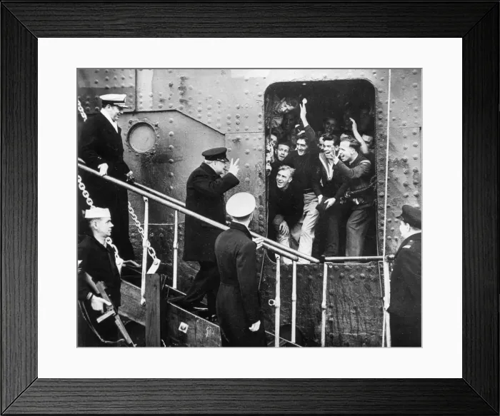 Framed Print : Winston Churchill arriving in America, 1943 Framed Print : Winston Churchill arriving in America, 1943