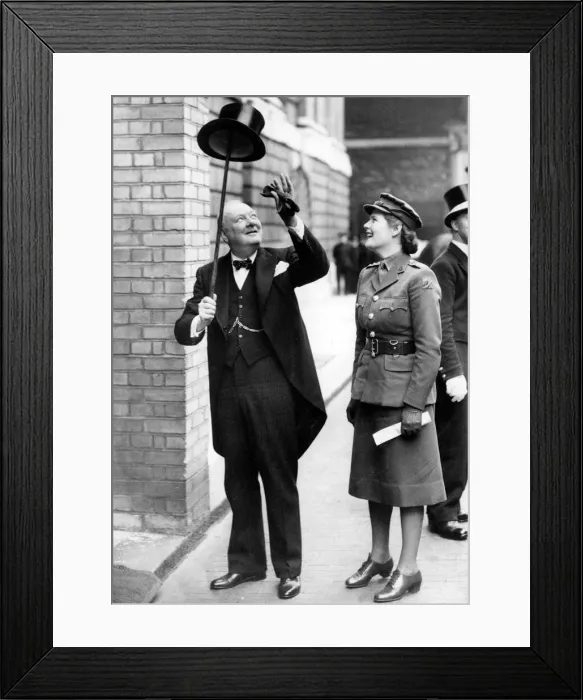 Framed Print : Winston Churchill and daughter, Mary Soames 1943 Framed Print : Winston Churchill and daughter, Mary Soames 1943