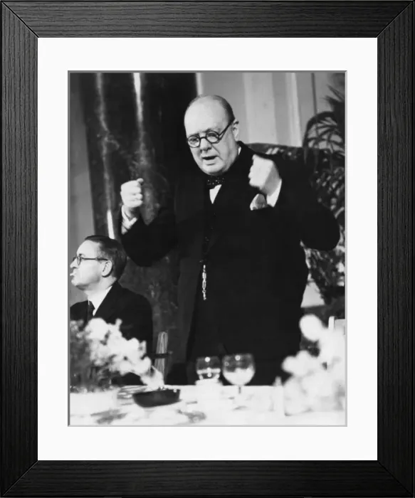 Framed Print : Winston Churchill making a speech in 1941 Framed Print : Winston Churchill making a speech in 1941