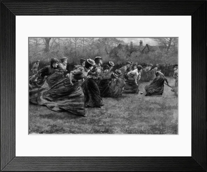 Framed Print : Ladies Hockey match