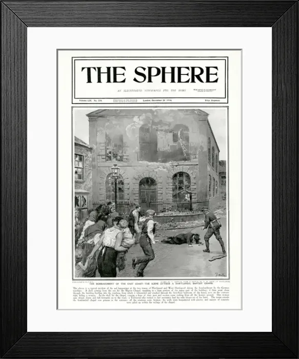 Framed Print : Sphere cover - East Coast bombardments, Hartlepool chapel Framed Print : Sphere cover - East Coast bombardments, Hartlepool chapel