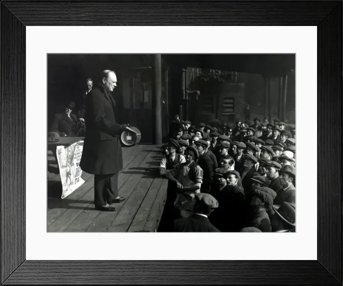 Framed Print : Winston Churchill at Waltham Abbey by-election 1924 Framed Print : Winston Churchill at Waltham Abbey by-election 1924