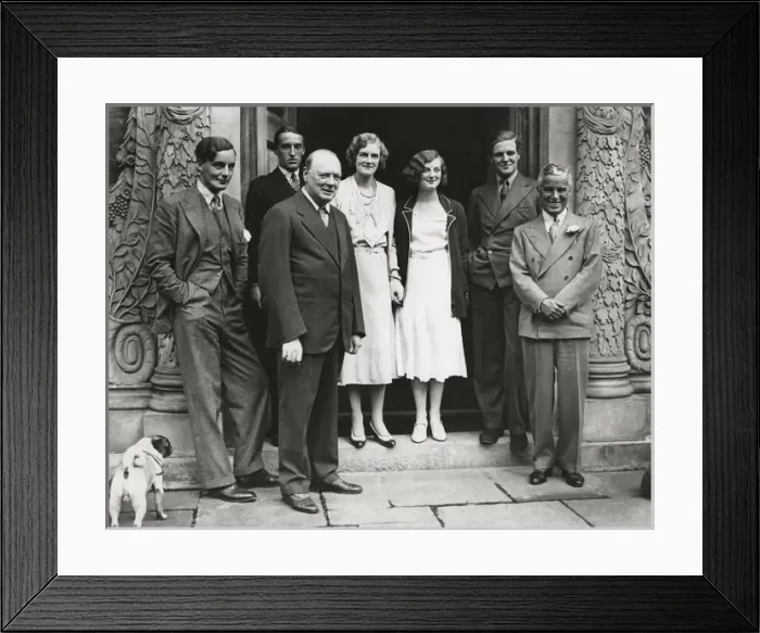 Framed Print : Winston Churchill with Charlie Chaplin and others, 1931 Framed Print : Winston Churchill with Charlie Chaplin and others, 1931