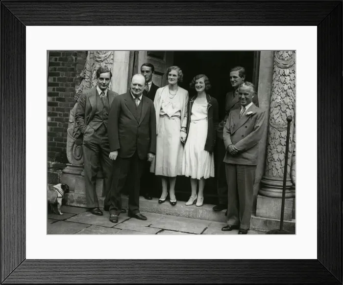 Framed Print : Winston Churchill with Charlie Chaplin and others, 1931 Framed Print : Winston Churchill with Charlie Chaplin and others, 1931