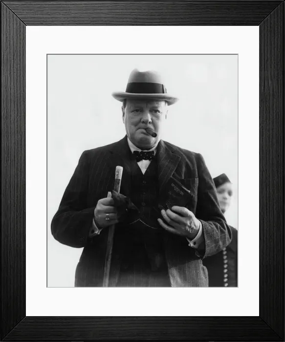 Framed Print : Winston Churchill at Croydon Airport, 1939 Framed Print : Winston Churchill at Croydon Airport, 1939
