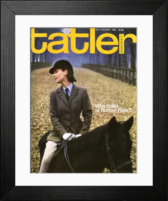 Framed Print : Tatler front cover - Rotten Row - 1965 Framed Print : Tatler front cover - Rotten Row - 1965