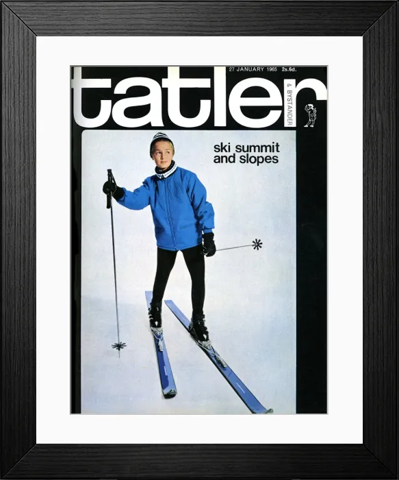 Framed Print : Tatler front cover - ski issue - 1965