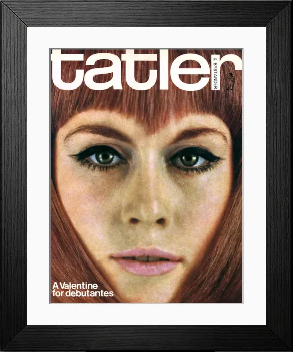 Framed Print : Tatler front cover - a valentine for debutantes 1965