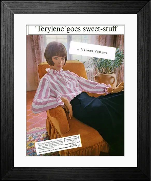 Framed Print : Terylene advertisement, 1965 Framed Print : Terylene advertisement, 1965