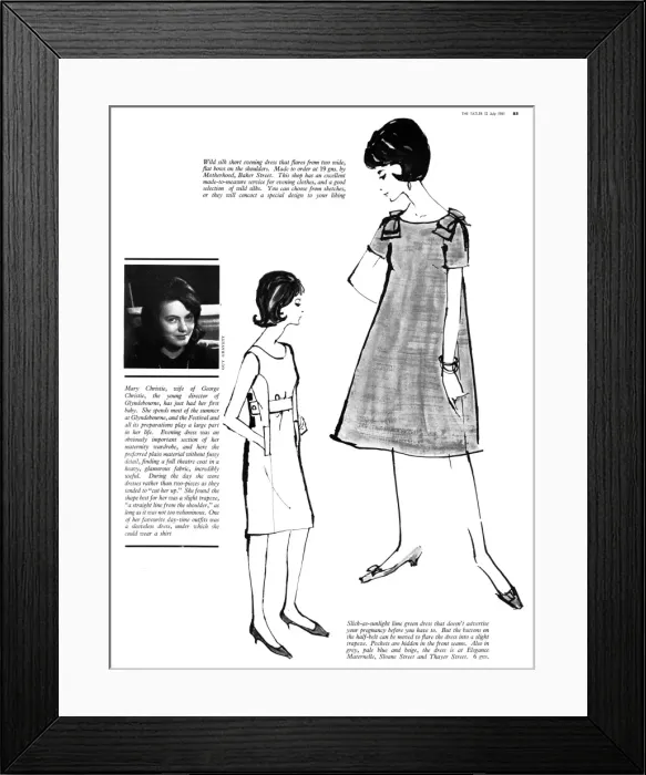 Framed Print : Maternity fashion, 1961
