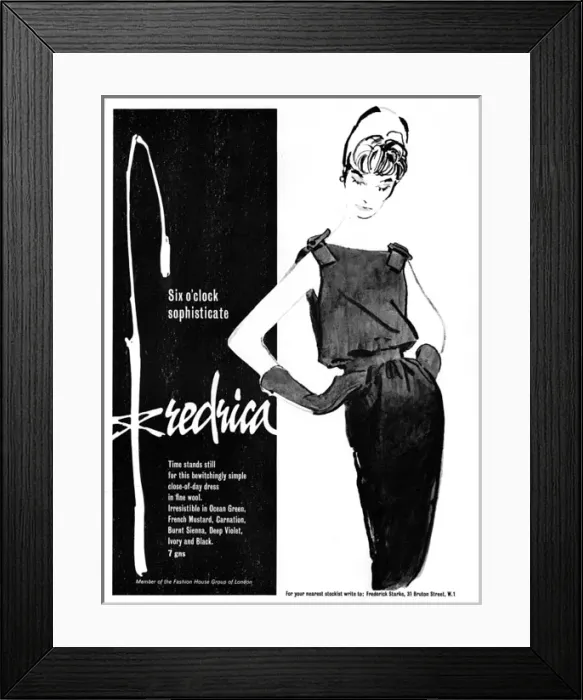 Framed Print : Frederica evening dress, 1961 Framed Print : Frederica evening dress, 1961