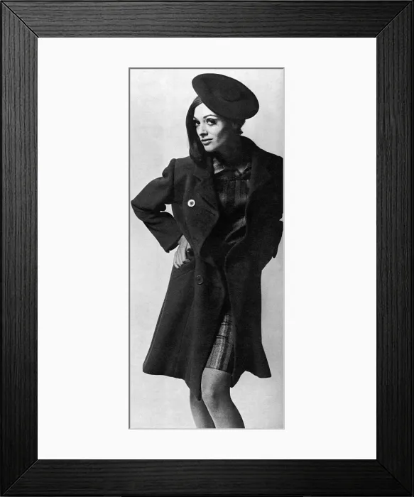 Framed Print : Lurex striped dress
