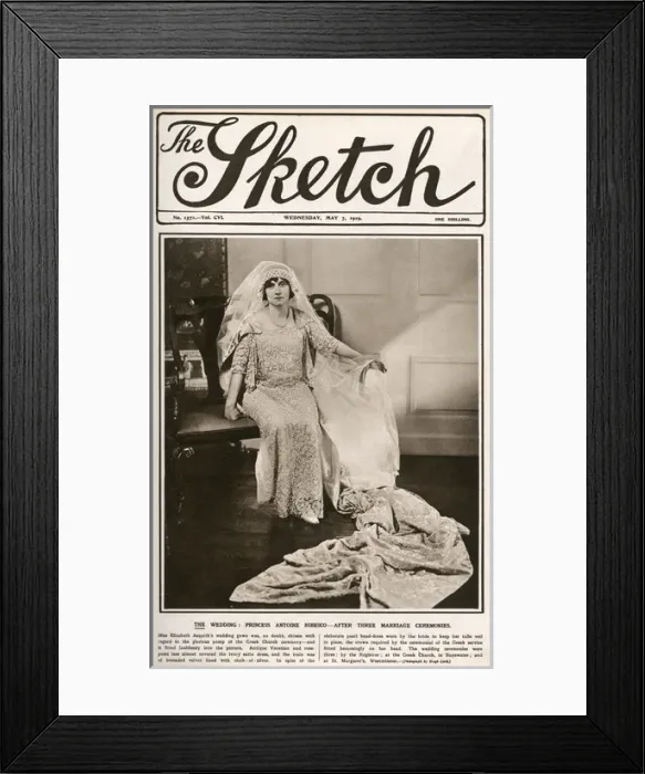Framed Print : Sketch front cover - wedding of Elizabeth Asquith Framed Print : Sketch front cover - wedding of Elizabeth Asquith