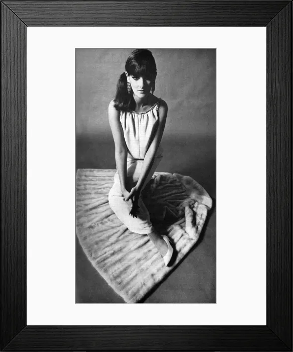 Framed Print : Harrods advertisement Yves St Laurent inspired dress Framed Print : Harrods advertisement Yves St Laurent inspired dress