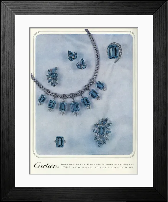 Framed Print : Cartier advertisement 1965 Framed Print : Cartier advertisement 1965