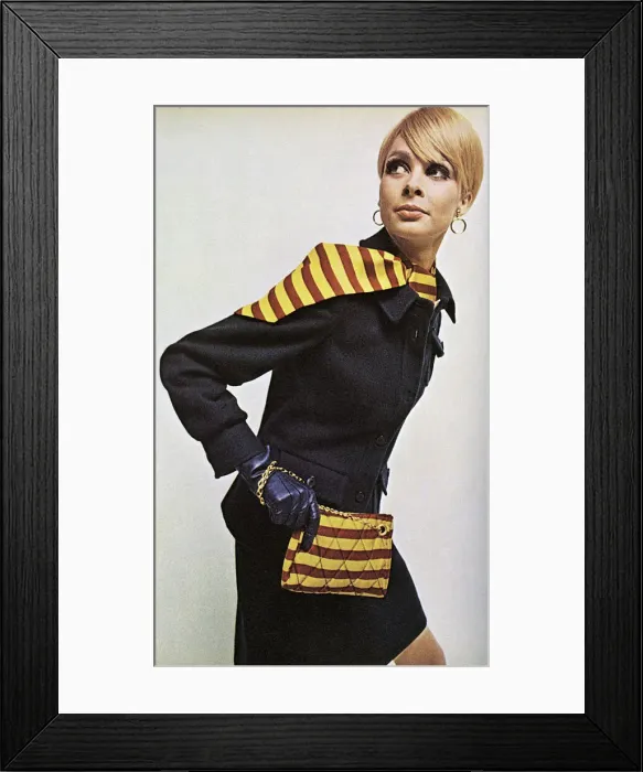 Framed Print : Wallis suit with Biba accessories, 1966 Framed Print : Wallis suit with Biba accessories, 1966