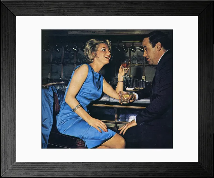 Framed Print : Escort sharing a drink with a client Framed Print : Escort sharing a drink with a client