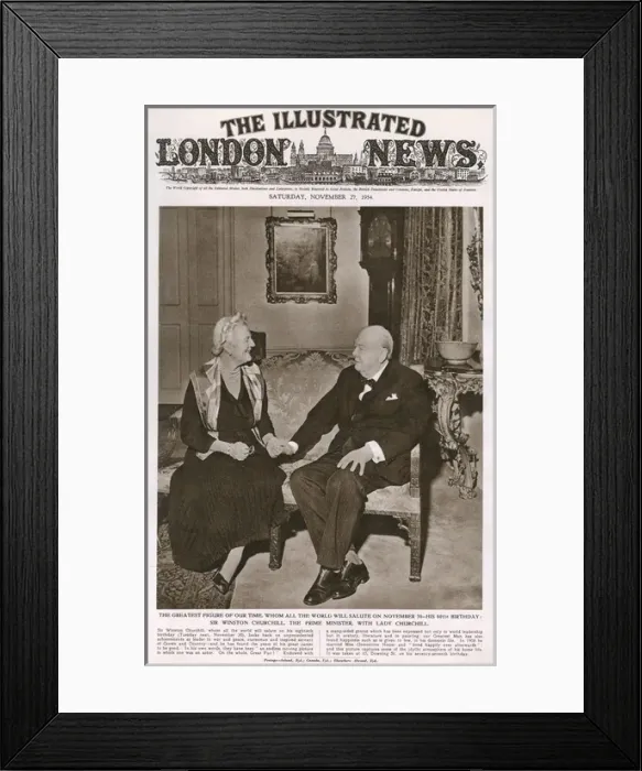 Framed Print : Sir Winston Churchill and Lady Clementine Churchill Framed Print : Sir Winston Churchill and Lady Clementine Churchill