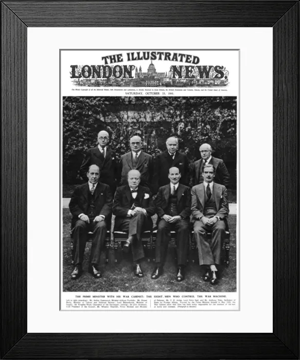 Framed Print : The Prime Minister with his war cabinet Framed Print : The Prime Minister with his war cabinet