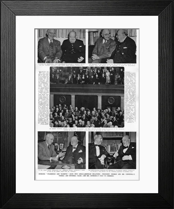 Framed Print : President Truman and Churchills formal and informal talks