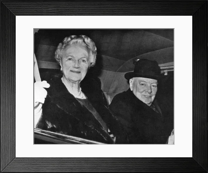 Framed Print : Sir Winston Churchill and Lady Clementine Churchill Framed Print : Sir Winston Churchill and Lady Clementine Churchill