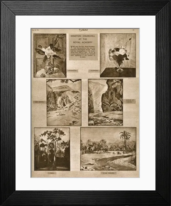 Framed Print : Winston Churchill at the Royal Academy Framed Print : Winston Churchill at the Royal Academy