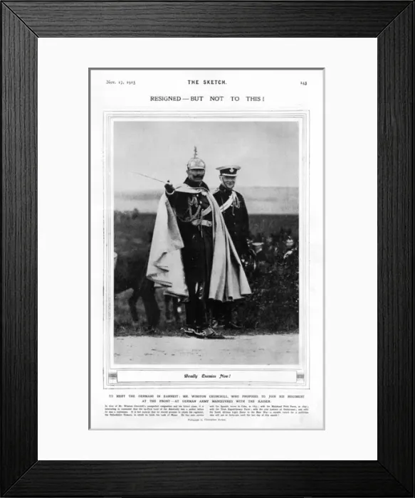 Framed Print : Winston Churchill with Kaiser Wilhelm II Framed Print : Winston Churchill with Kaiser Wilhelm II