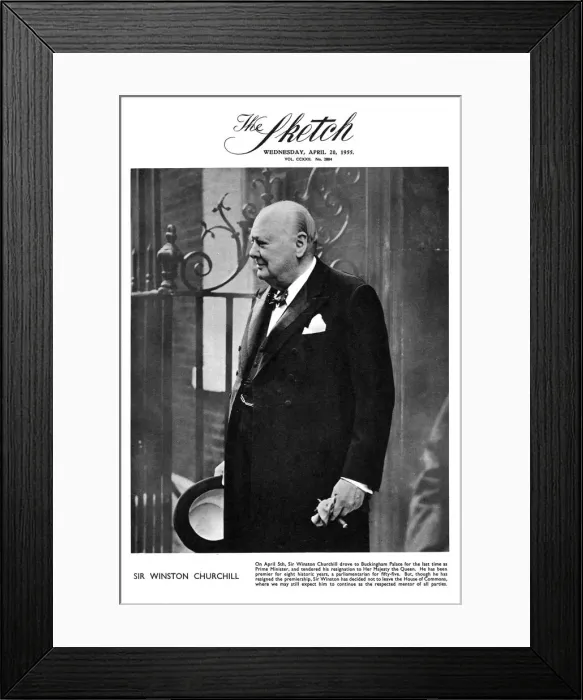 Framed Print : Sir Winston Churchill on the front cover of The Sketch Framed Print : Sir Winston Churchill on the front cover of The Sketch