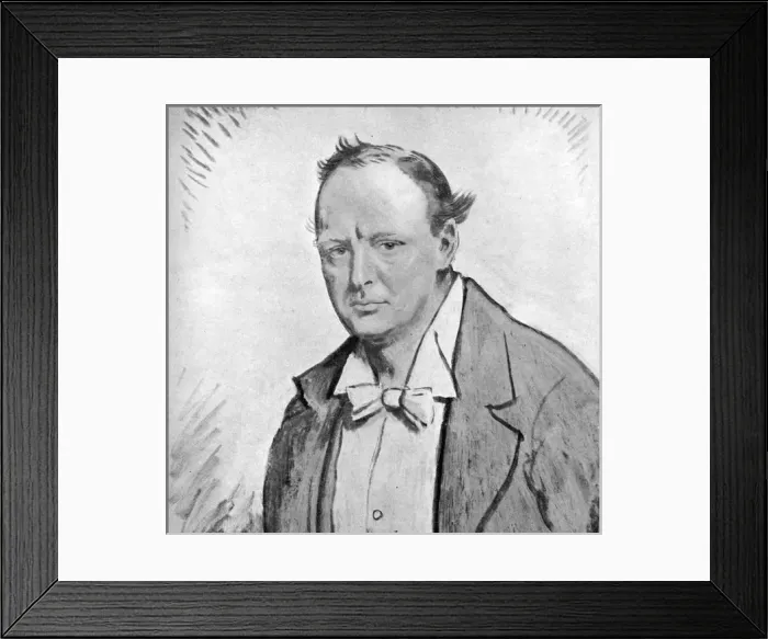 Framed Print : Winston Churchill by Sir William Orpen, R. A Framed Print : Winston Churchill by Sir William Orpen, R. A