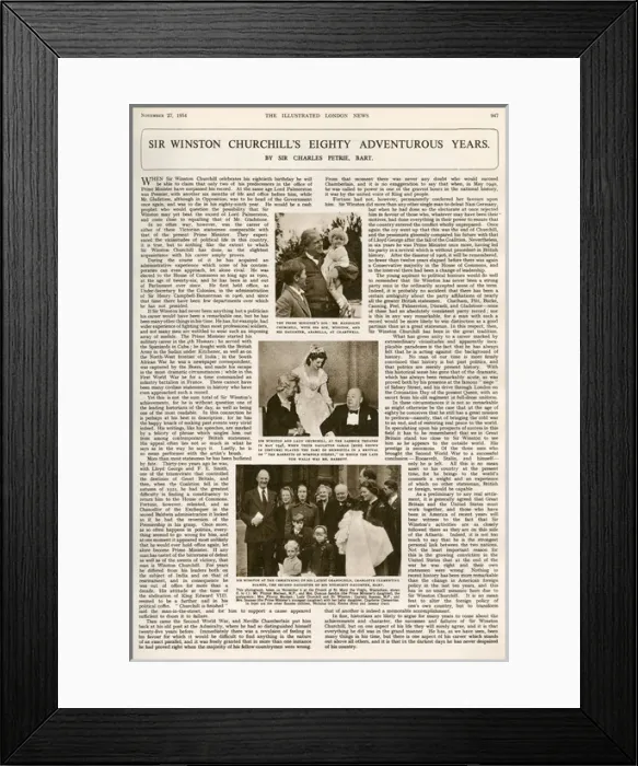 Framed Print : Sir Winston Churchills eighty adventurous years Framed Print : Sir Winston Churchills eighty adventurous years