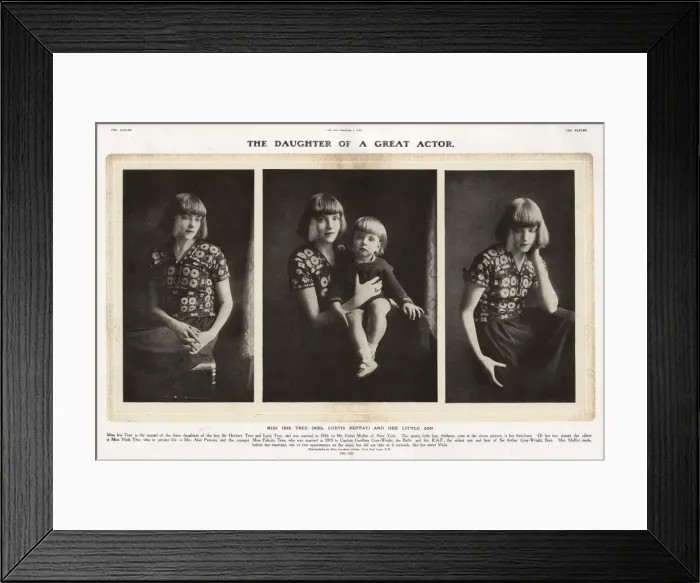 Framed Print : Miss Iris Tree (Mrs Curtis Moffatt) wiht her son, 1920