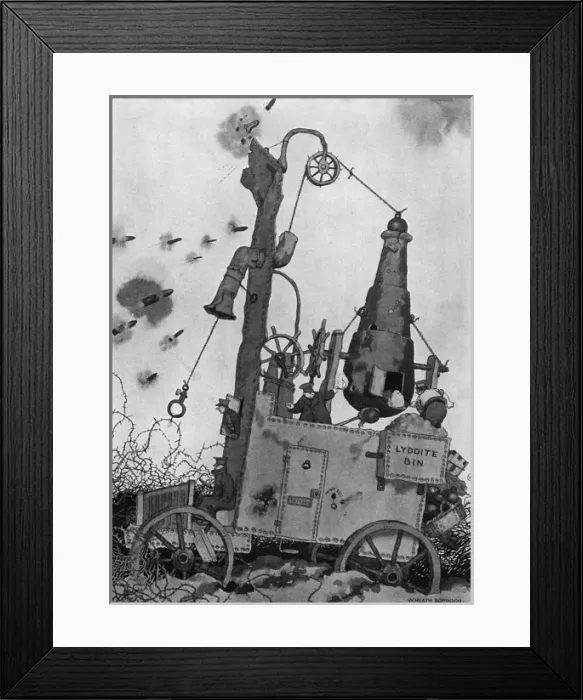 Framed Print : Rejected by the Inventions Board - Heath Robinson WW1