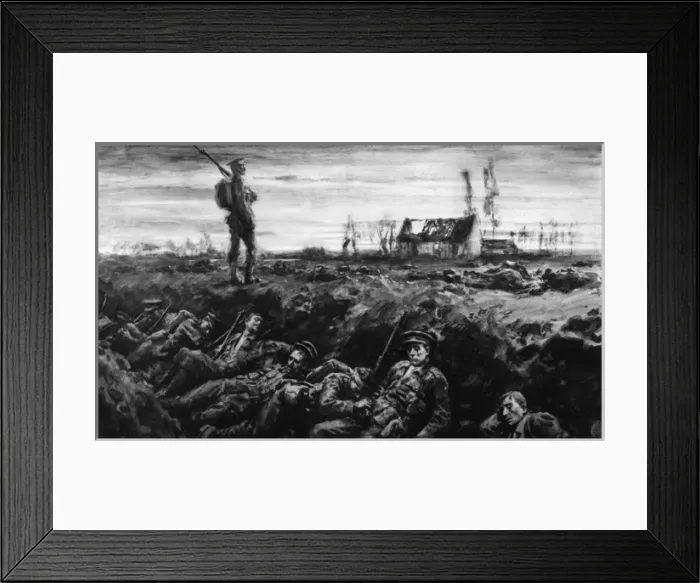 Framed Print : Dawn in the British trenches Framed Print : Dawn in the British trenches