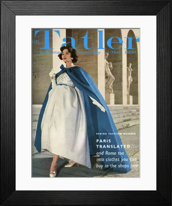 Framed Print : Tatler cover - Paris translated, 1959