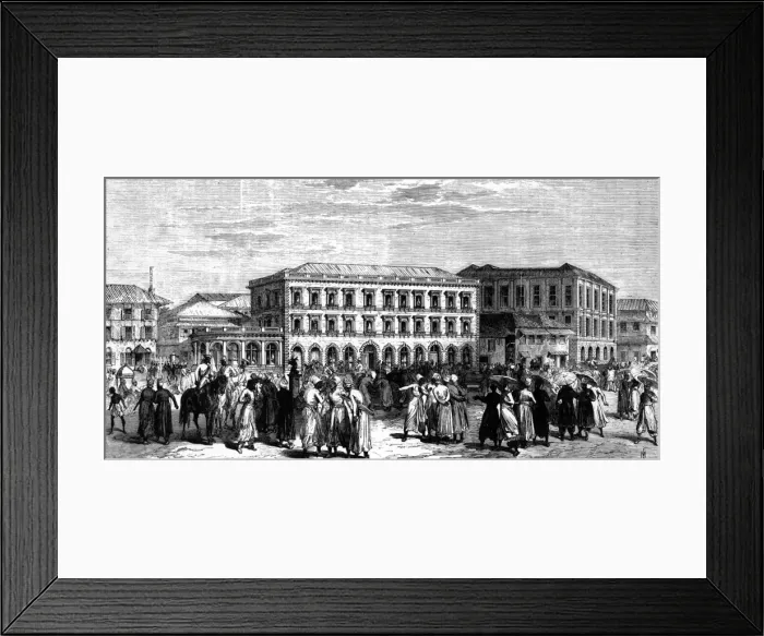 Framed Print : Mumbai - Street Scene near the Oriental Bank Framed Print : Mumbai - Street Scene near the Oriental Bank