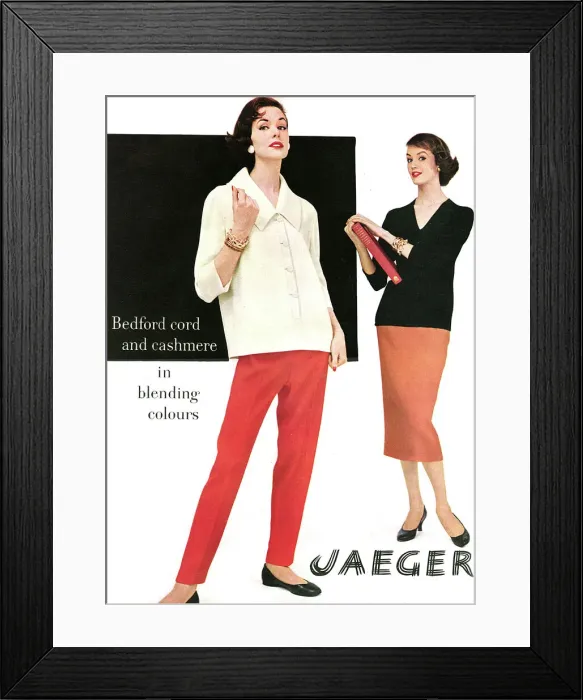 Framed Print : Jaeger advertisement, 1956 Framed Print : Jaeger advertisement, 1956
