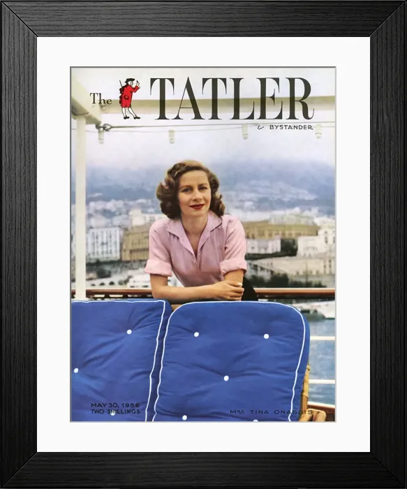 Framed Print : Tatler cover - Tina Onassis Framed Print : Tatler cover - Tina Onassis