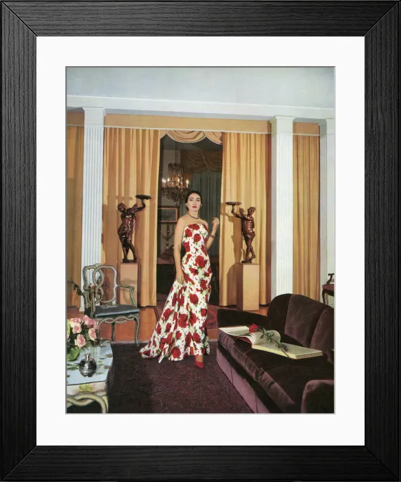 Framed Print : Maria Callas in Dior Framed Print : Maria Callas in Dior