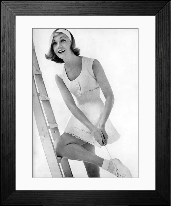 Framed Print : Teddy Tinling tennis dress, 1958 Framed Print : Teddy Tinling tennis dress, 1958