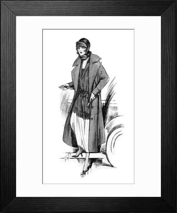 Framed Print : Fashions for the open car at Dunhill