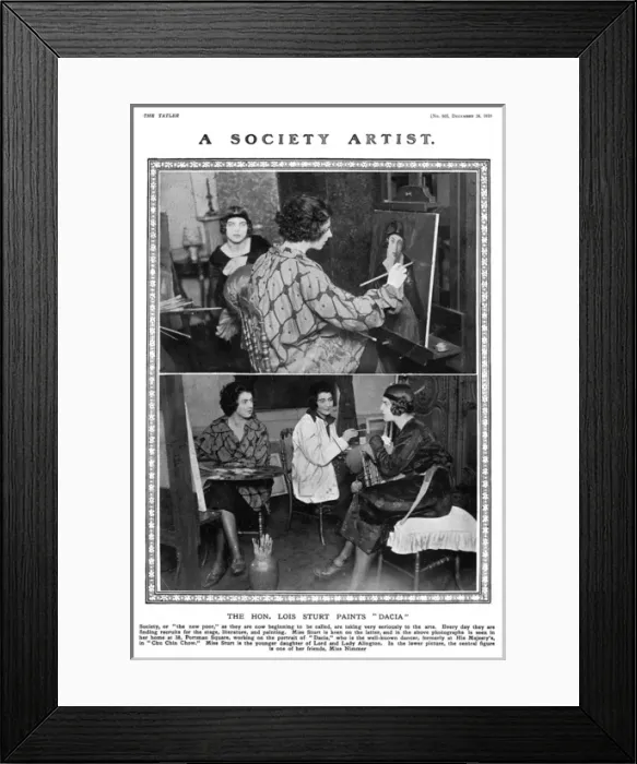 Framed Print : The Hon. Lois Sturt paints Dacia Framed Print : The Hon. Lois Sturt paints Dacia