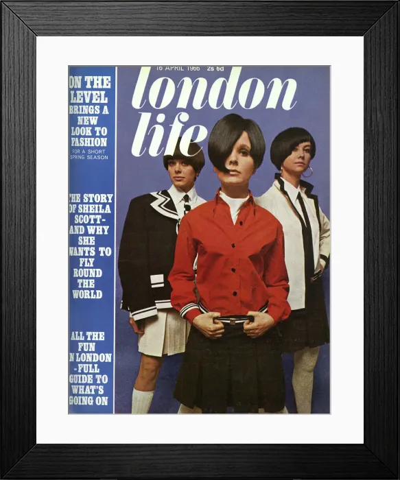 Framed Print : London Life cover - On the Level - 1960s fashions Framed Print : London Life cover - On the Level - 1960s fashions