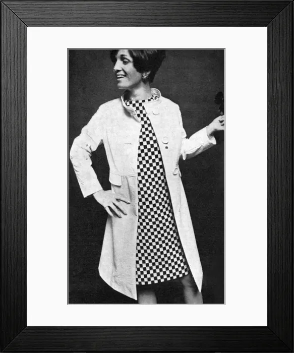 Framed Print : Susie Bisco in 1960s fashions Framed Print : Susie Bisco in 1960s fashions