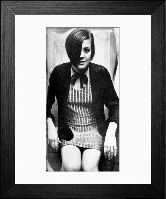 Framed Print : Brita Edholm in Biba dress Framed Print : Brita Edholm in Biba dress