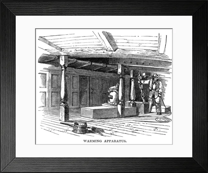 Framed Print : Warming apparatus - Sir John Franklin search expedition Framed Print : Warming apparatus - Sir John Franklin search expedition