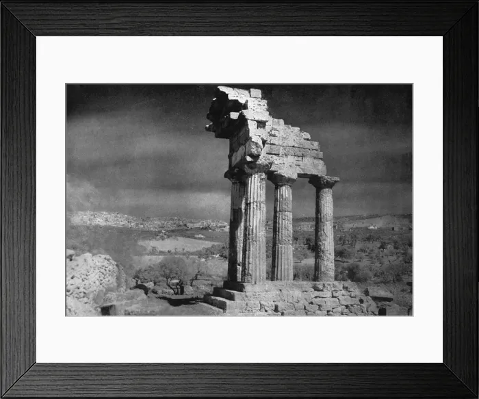 Framed Print : Infrared photograph of Sicilian temple Framed Print : Infrared photograph of Sicilian temple