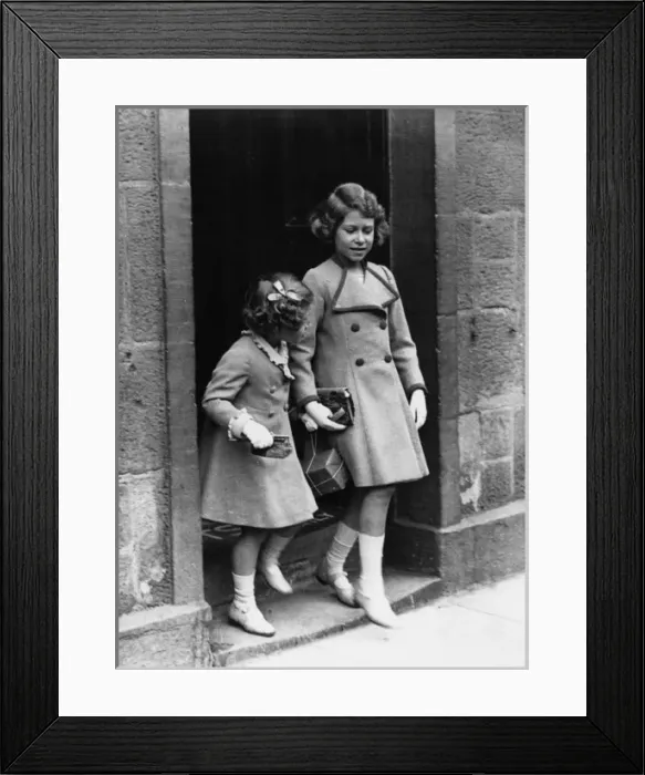 Framed Print : Princess Elizabeth and Margaret Rose