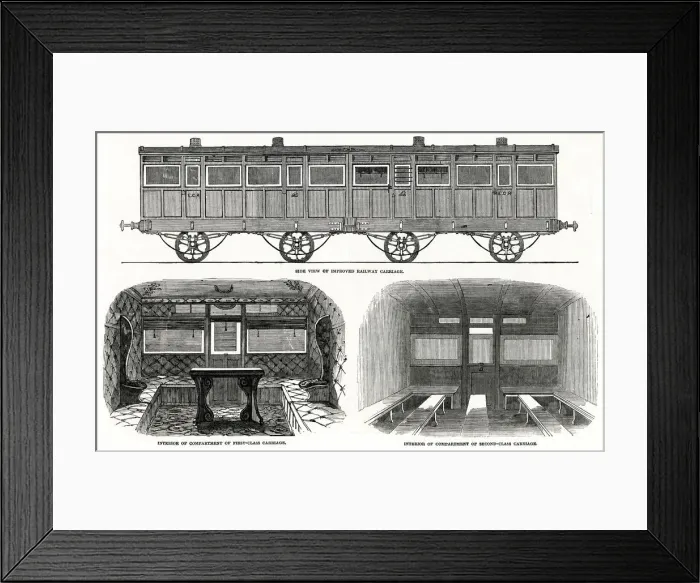 Framed Print : New railway carriage 1847 Framed Print : New railway carriage 1847