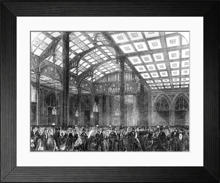 Framed Print : Free-trade bazaar in Covent Garden Theatre, 1845